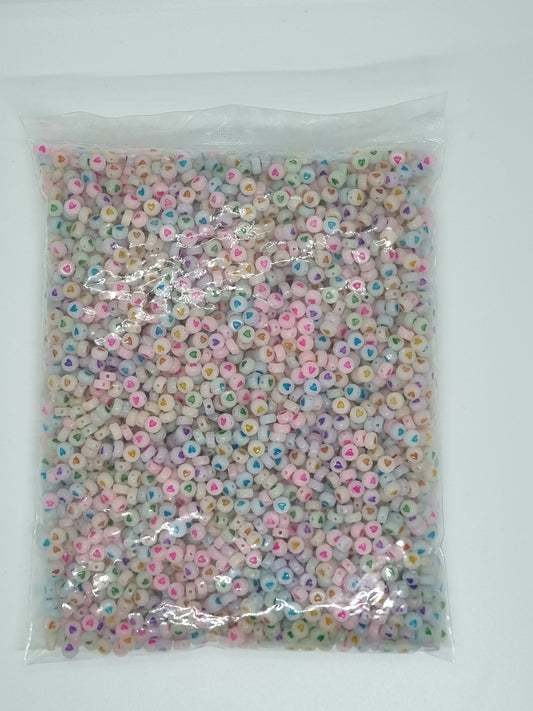 Corazones Multicolor Fluorescente 500g