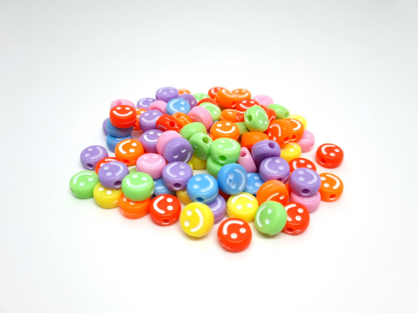 Cuentas Caritas Multicolor Pastel 500g