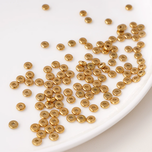 Separador Tipo Dona Acero Dorado 5mm