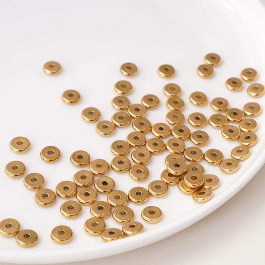 Separador Tipo Dona Acero Dorado 6mm