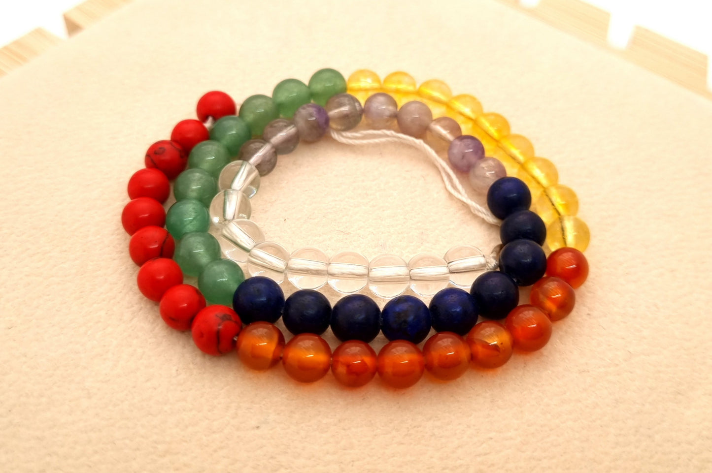 Tira Piedras 7 Chakras Con C. Cristal
