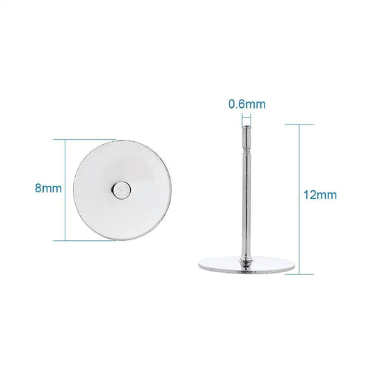 Base Aro Acero Natural Plano 100 Pares