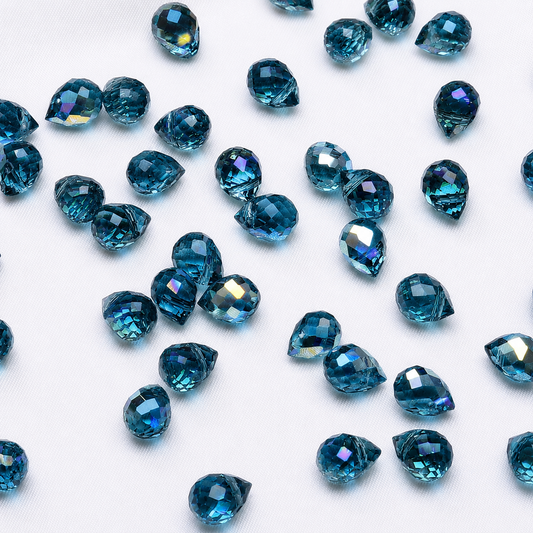 Gota Cristal Azul Topacio Tornasol 8mm - 20 PCS