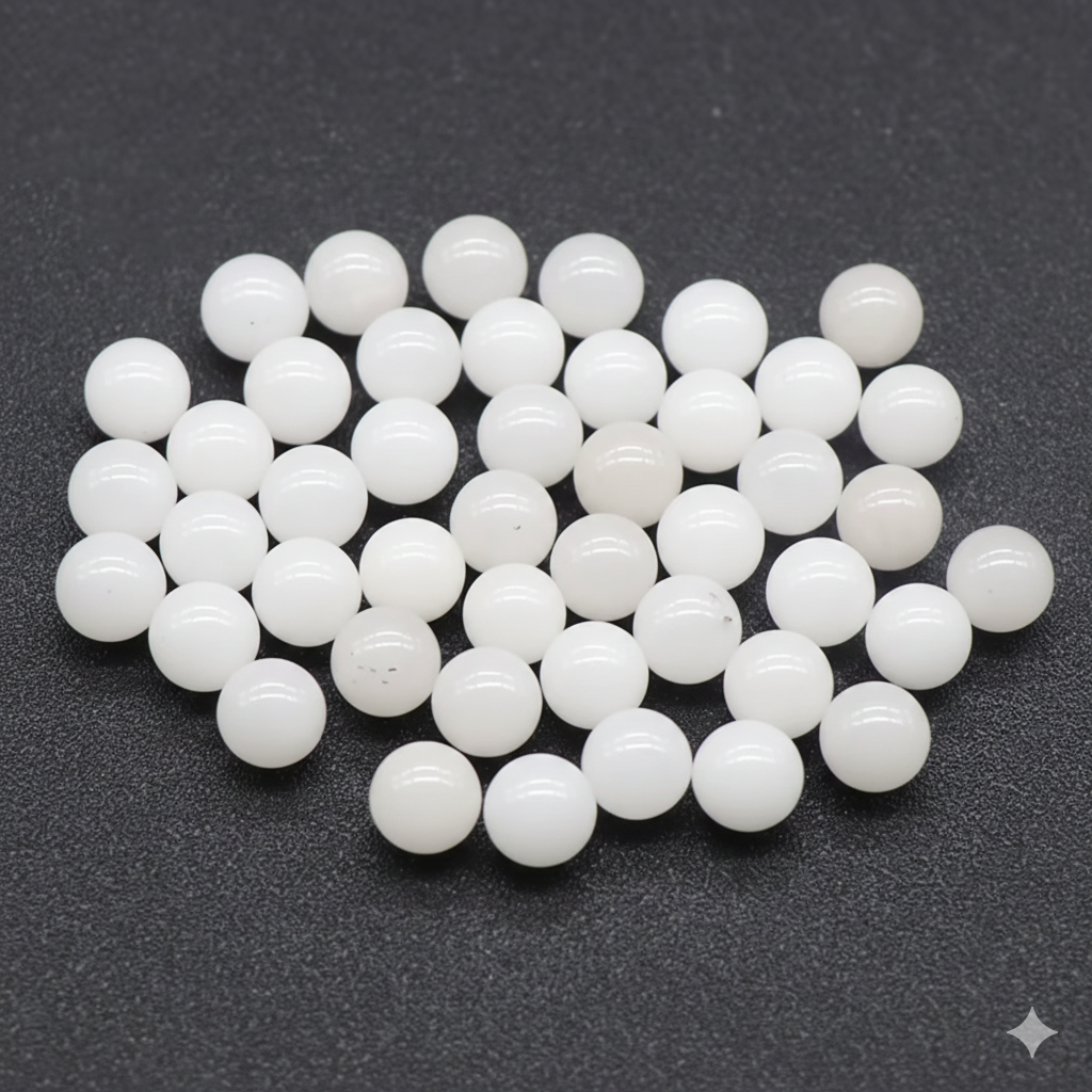Cuentas Cuarzo Blanco Sin Perforacion