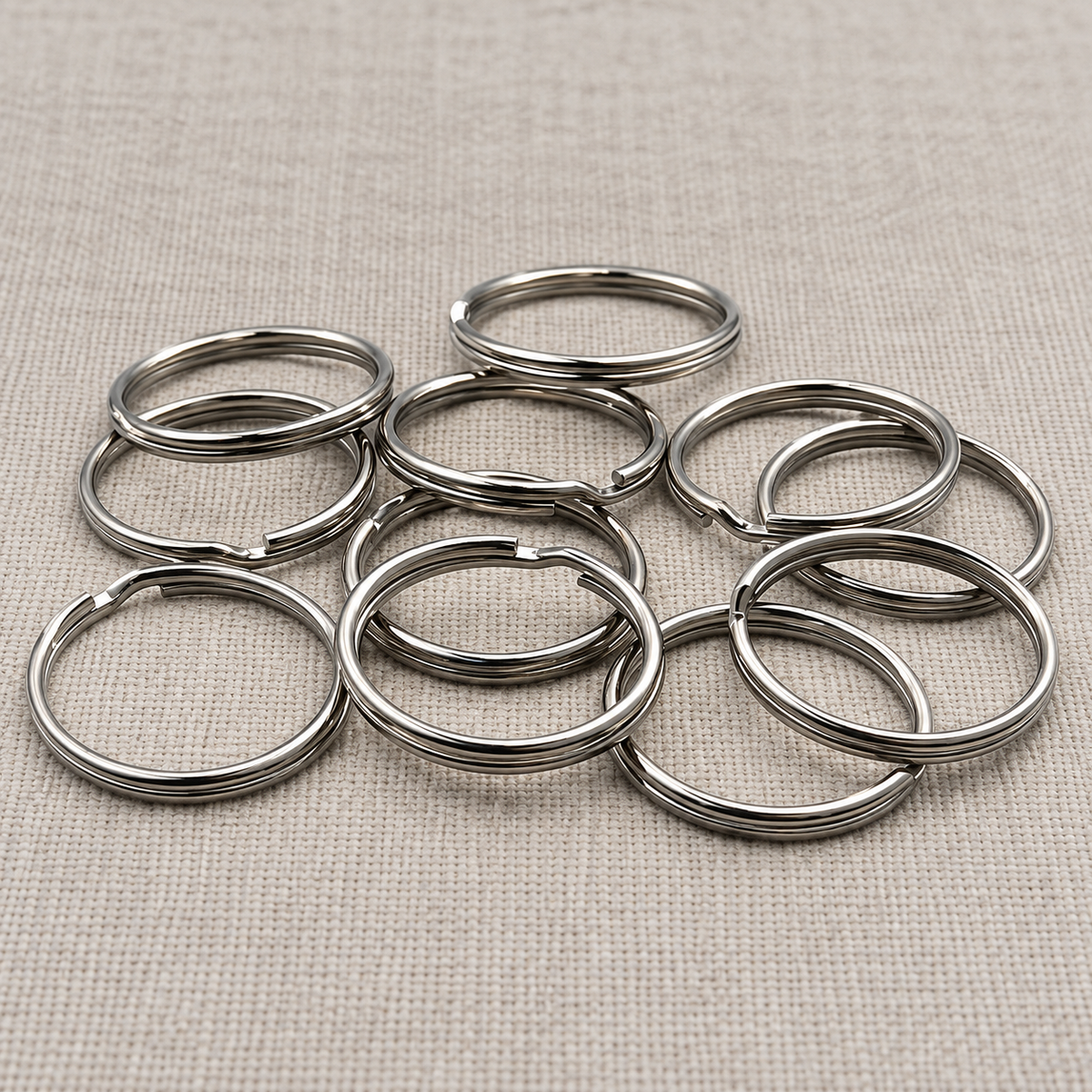 Argolla de llavero Doble Sin Cadena 2cm - 50 pcs
