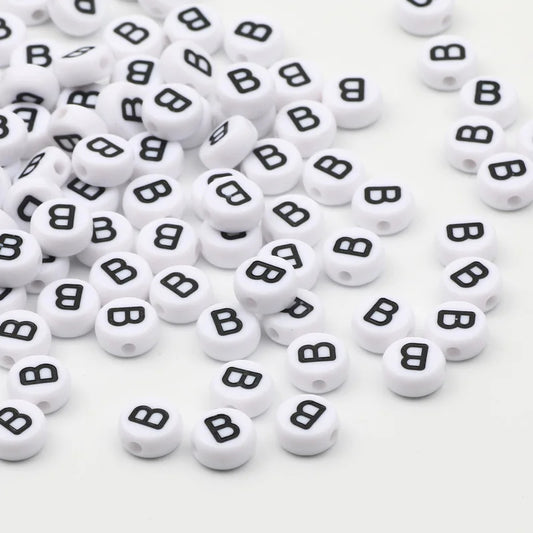 Letras Acrílicas Blanco Redondo A-Z