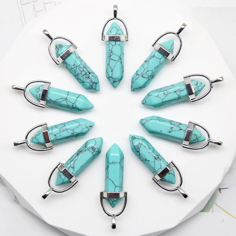 Colgante Punta Piedra Turquesa