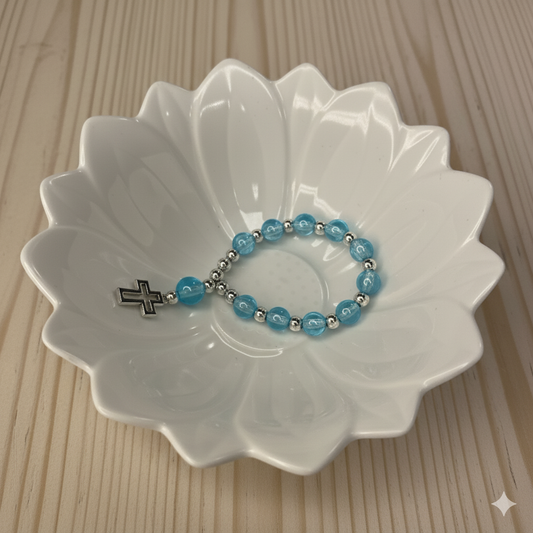 Pack 12 Denarios Celeste Con Plateado