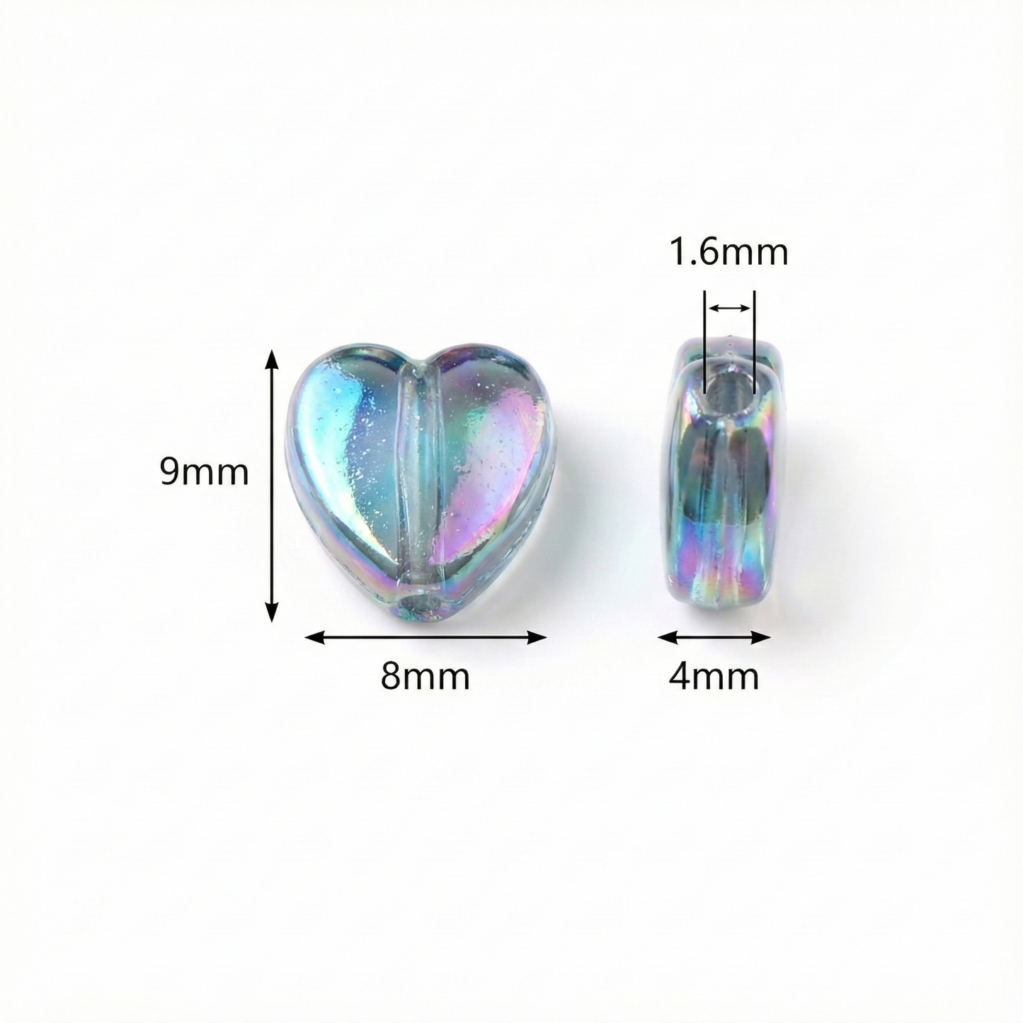 Corazones Traslucidos Tornasol - 40gr