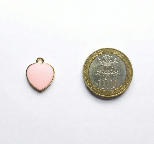 Dije Corazon Rosa 15x17mm