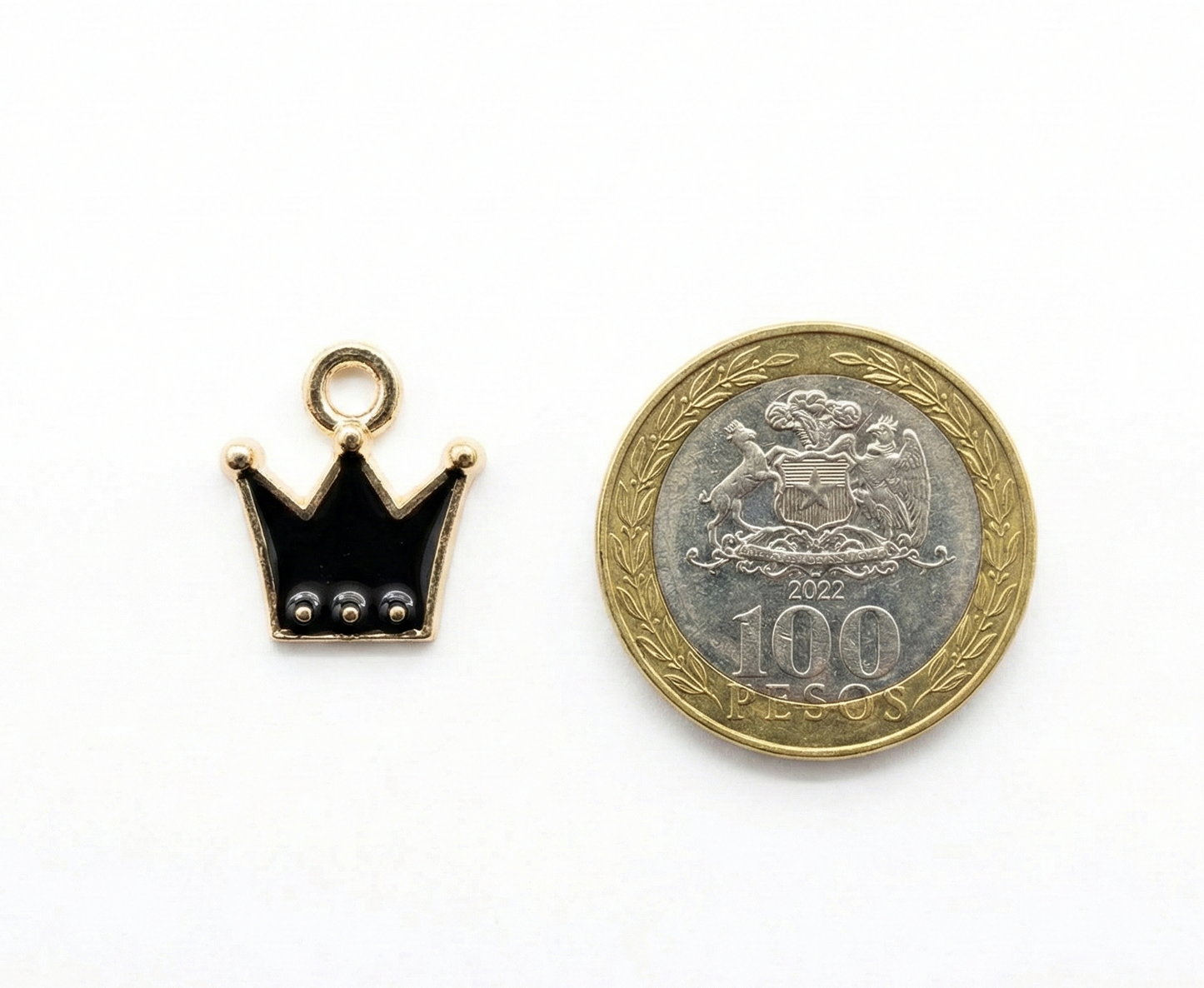 Dije Corona Negra 15x17mm