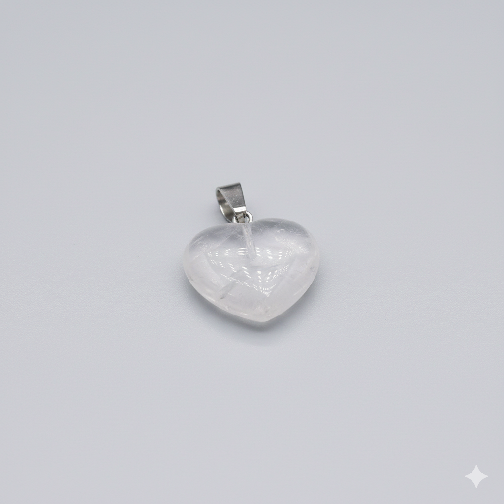 Corazon Cuarzo Cristal 2cm