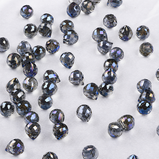 Gota Cristal Gris Oscuro Tornasol 8mm - 20 PCS