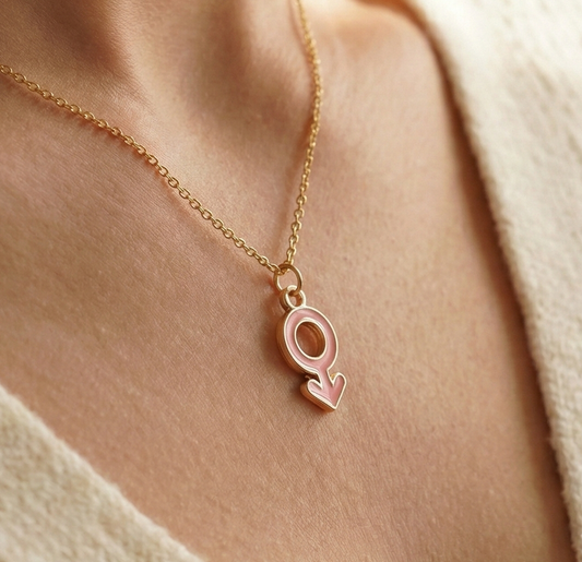 Dije Simbolo Masculino Rosa 10x18mm