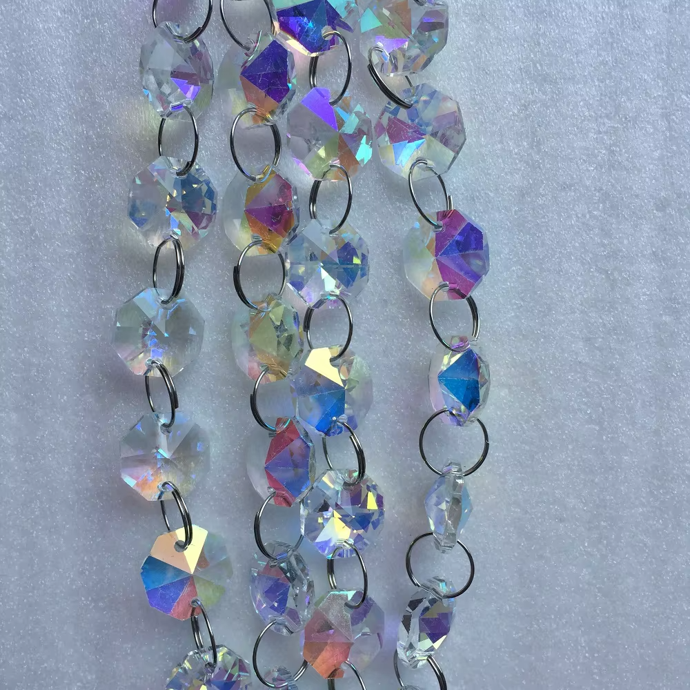 Prismas en Octagono de Cristal Tornasolado - 1 Unidad