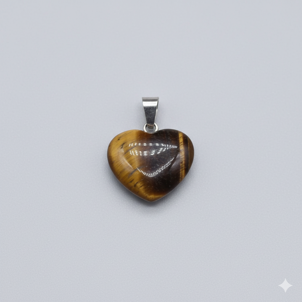 Corazon De Ojo de Tigre 2cm