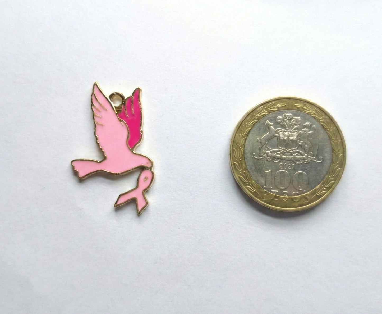 Simbolo Lucha Contra el Cancer de Mama 17x25mm