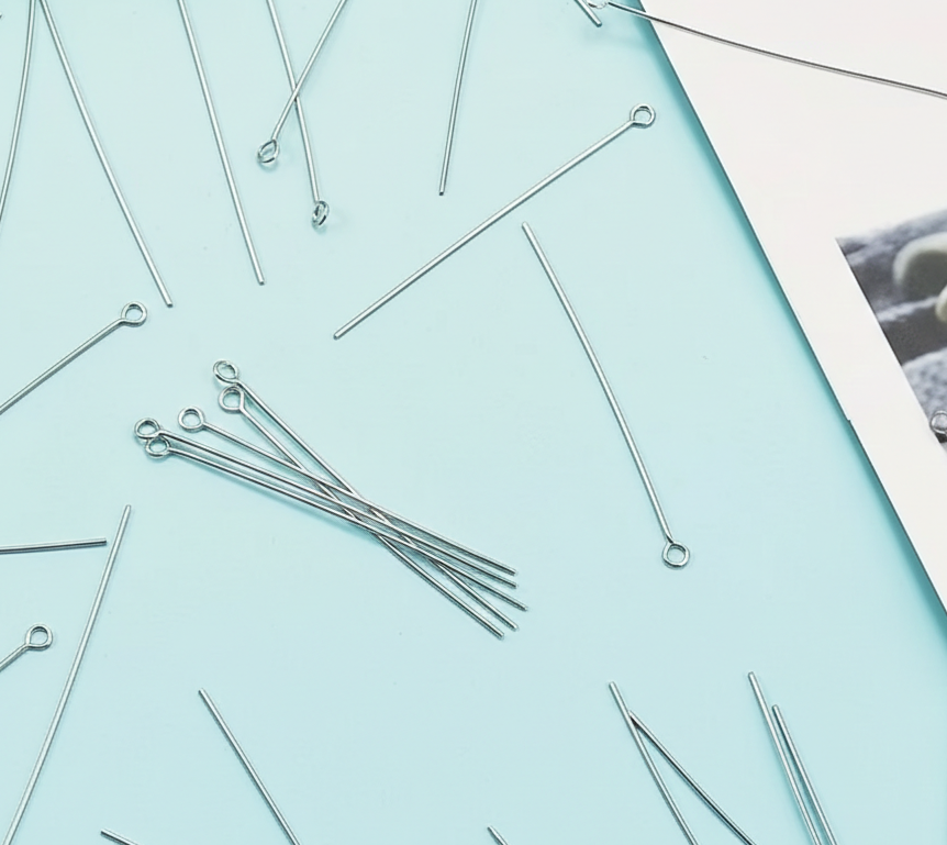 Vastagos Acero Natural Con Argolla 4cm