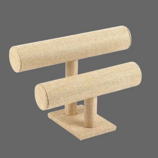 Exhibidor De Pulsera Arpillera 2 Niveles