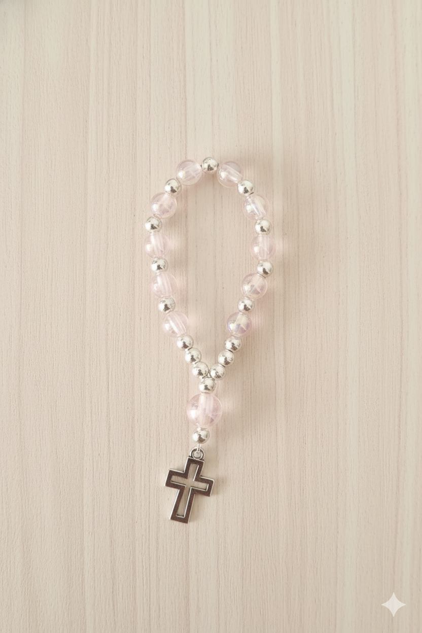 Pack 12 Denarios Rosado Claro Con Plateado