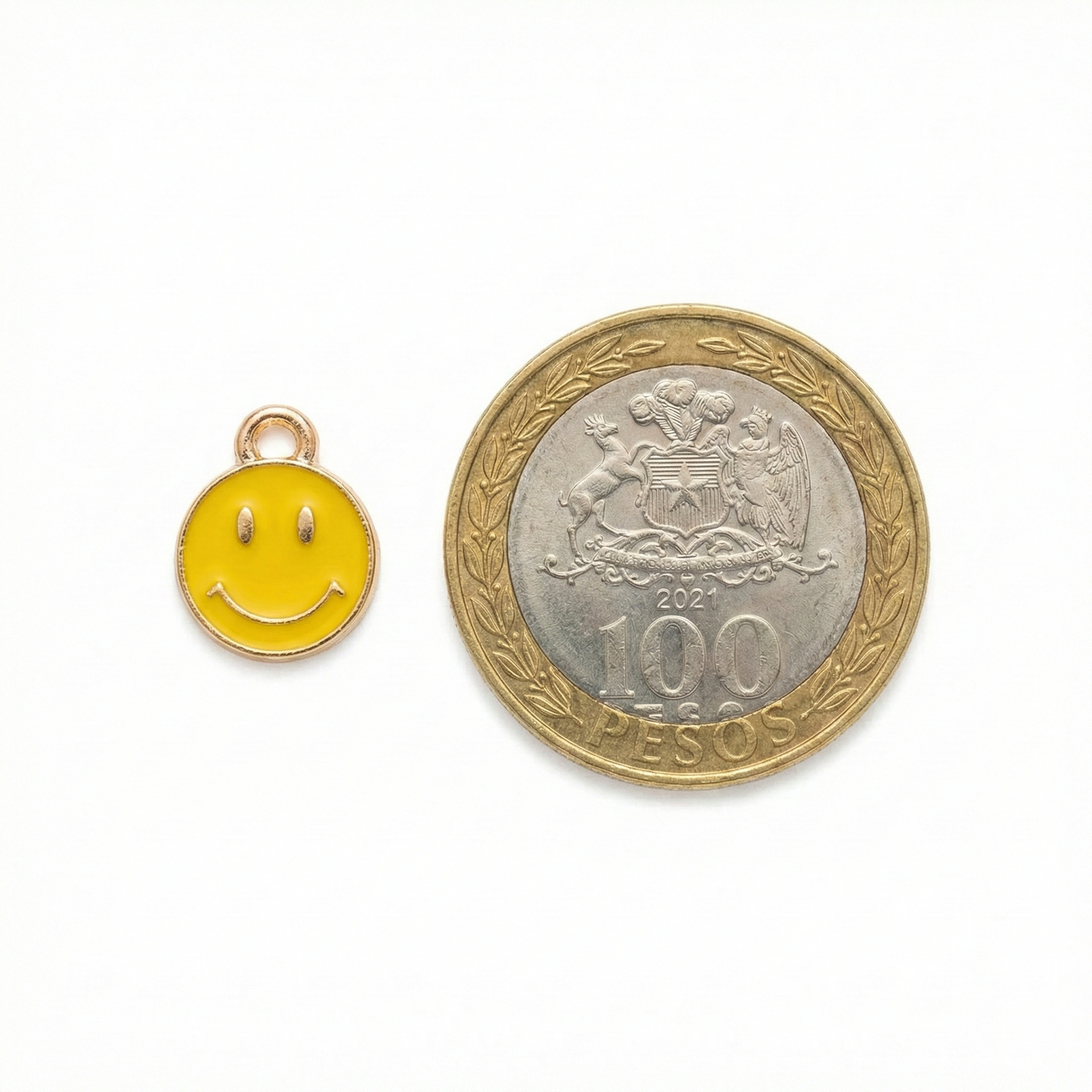 Dije Smiley Amarillo 10x13mm