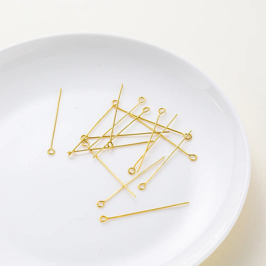 Vastagos Con Argolla Acero Dorado 100 Unid.