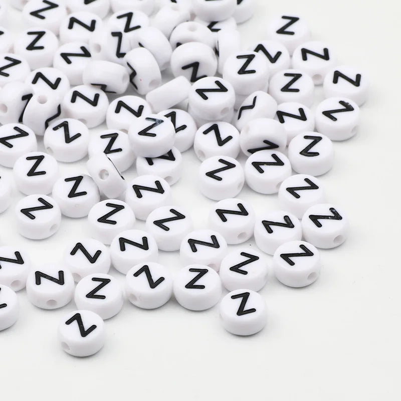 Letras Acrílicas Blanco Redondo A-Z
