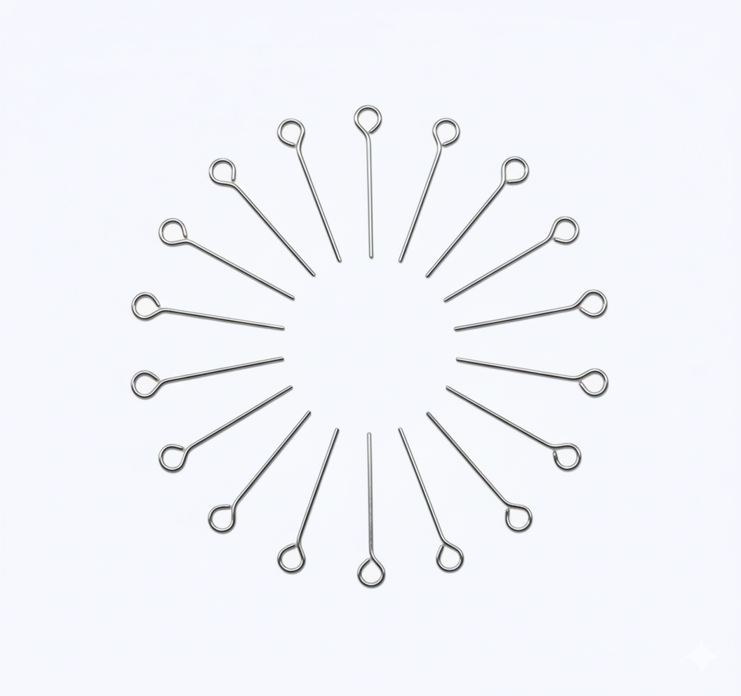 Vastagos Acero Natural Con Argolla 1.8cm