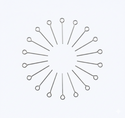 Vastagos Acero Natural Con Argolla 1.8cm