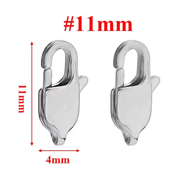 Broche Langosta Acero Natural 11x4mm - 10pcs