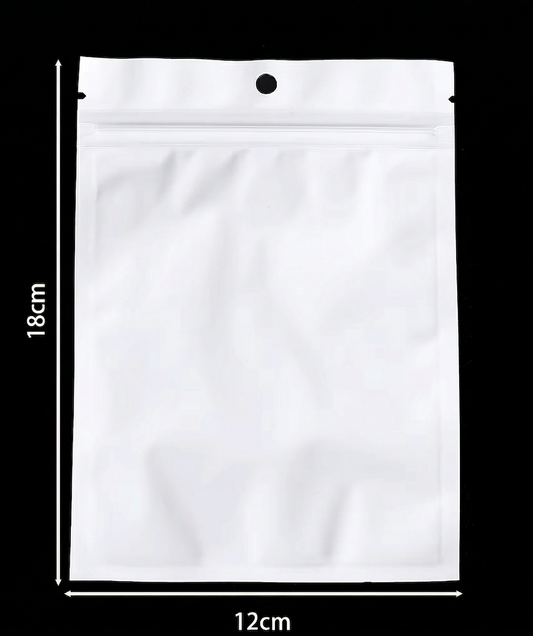 Bolsa Con Cierre Hermético Fondo Blanco 12x18cm - 100 Unid