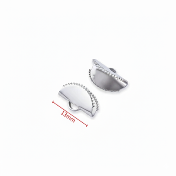 Terminal Semicirculares de Acero 1.3cm - 50 PCS