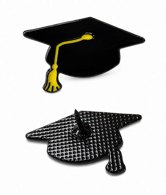Pin Birrete Graduación Negro 2x2.3cm - 20pcs