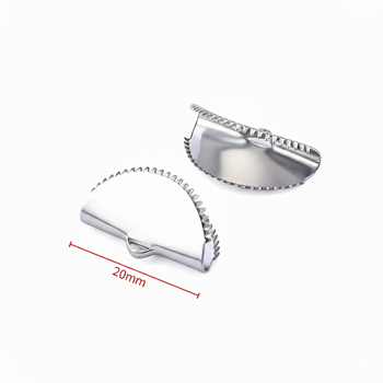 Terminal Semicirculares de Acero 2cm - 50 PCS