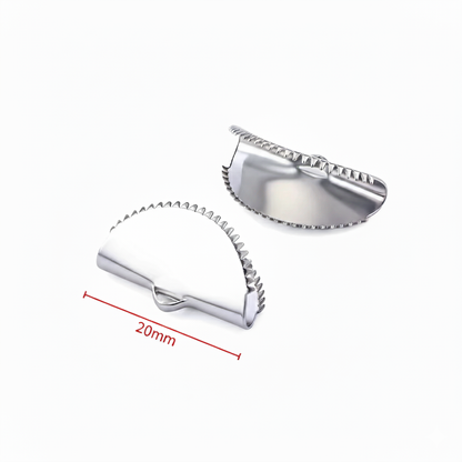 Terminal Semicirculares de Acero 2cm - 50 PCS