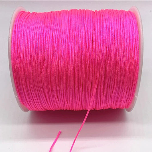 Hilo Tripolino (Chino) 0.8mm Rosa Neon - 90 Metros
