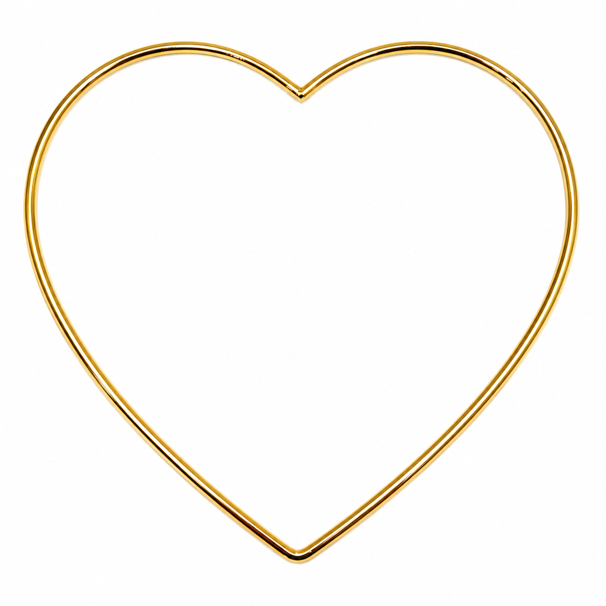 Aro Metálico con Forma de Corazón Dorado - 1 PCS