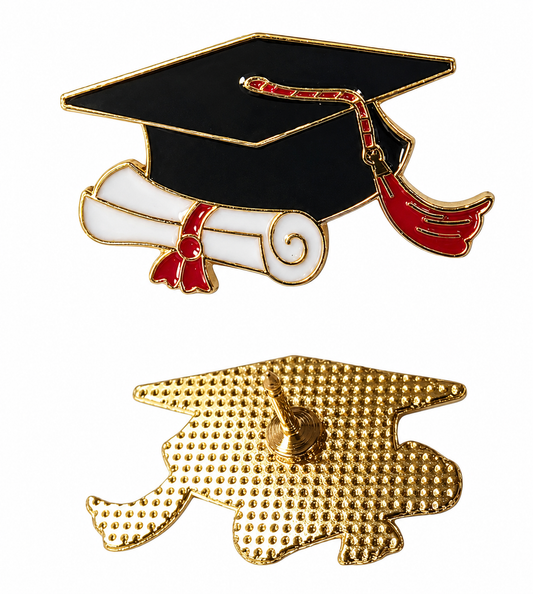 Pin Gorro de Graduación con Diploma 1.8x2.8cm - 20pcs