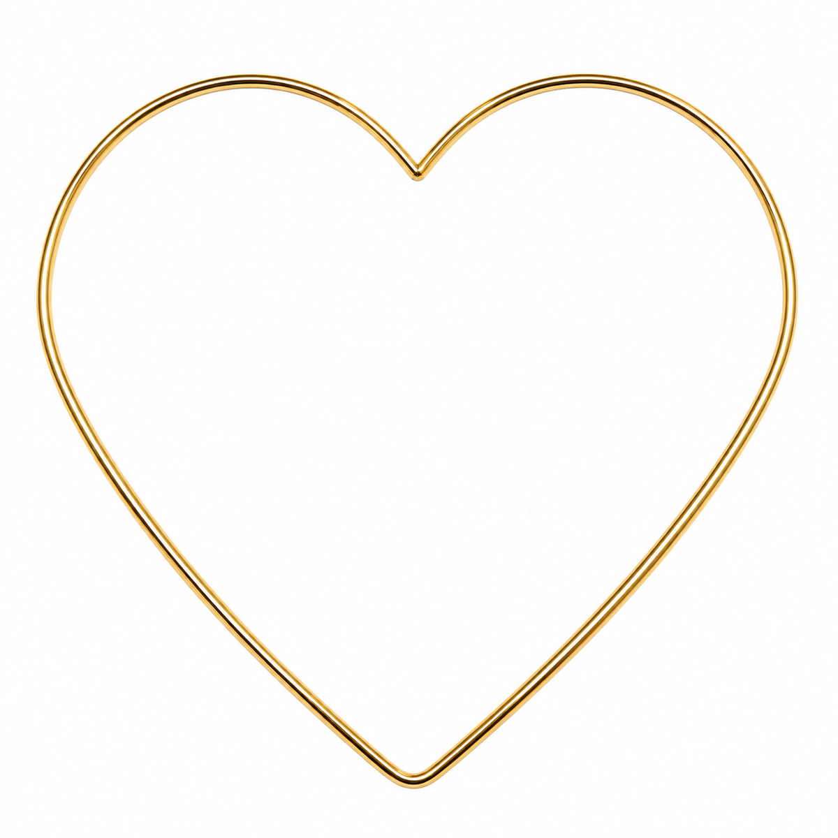 Aro Metálico con Forma de Corazón Dorado - 1 PCS