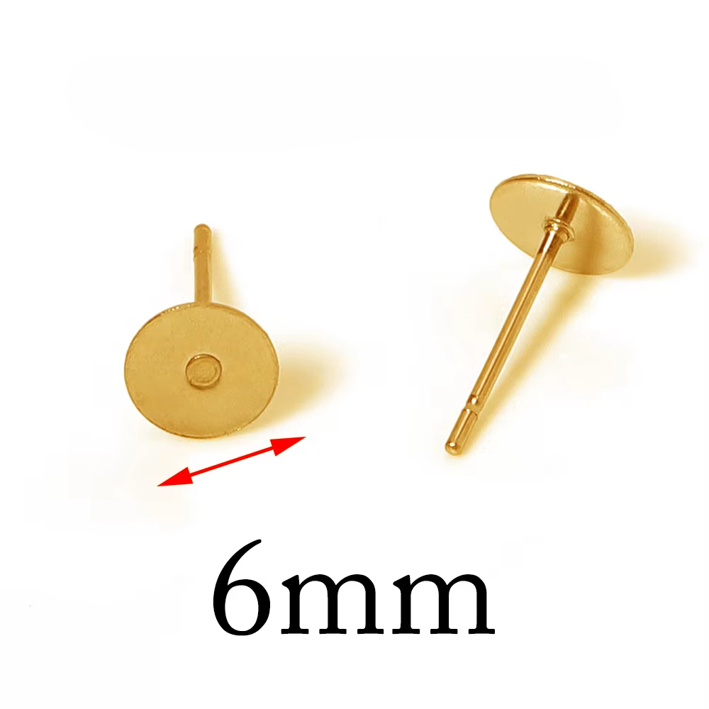 Base Aro Plano Acero Dorado 6mm - 140 Unid