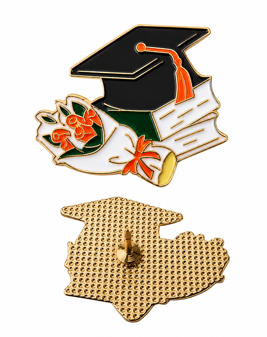 Pin Birrete Con Ramo 2.4x2.8cm - 20pcs