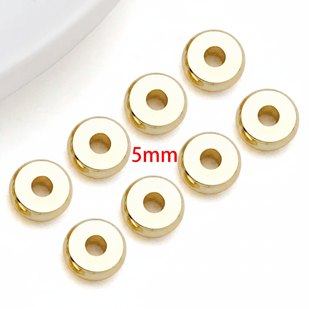 Separador Tipo Dona Acero Dorado 5mm