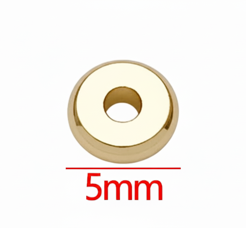 Separador Tipo Dona Acero Dorado 5mm