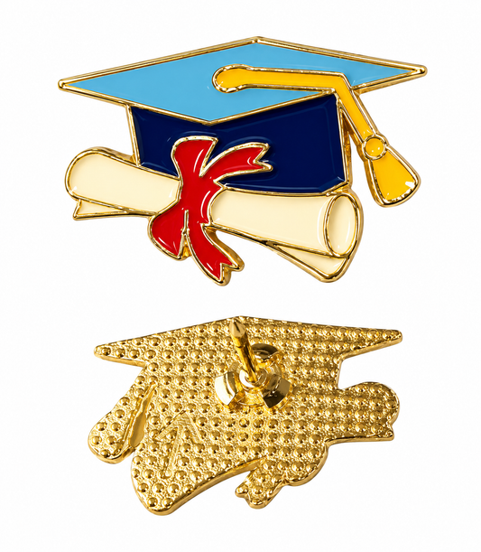 Pin Birrete Con Diploma Graduación 1.5x2.5cm - 25pcs