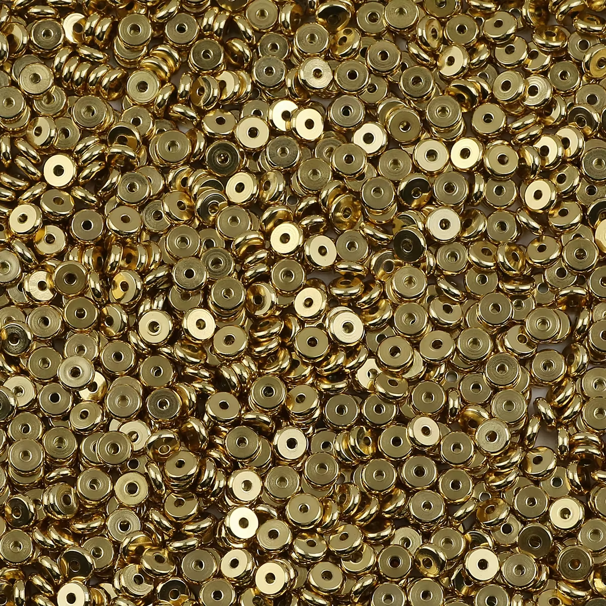 Separador Tipo Dona Acero Dorado 6mm