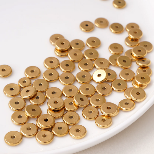 Separador Tipo Dona Acero Dorado 8mm