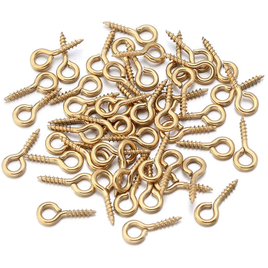 Cáncamo Acero Dorado 1cm - 50pcs