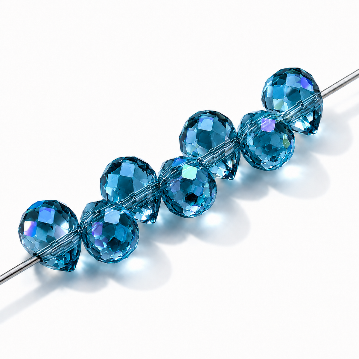 Gota Cristal Azul Topacio Tornasol 8mm - 20 PCS