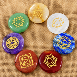 Set 7 Chakras Grabado Con Caja