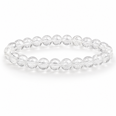 Pulsera Elasticada Cuarzo Cristal 8mm